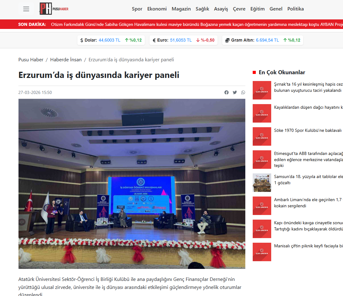 Erzurum’da iş dünyasında kariyer paneli