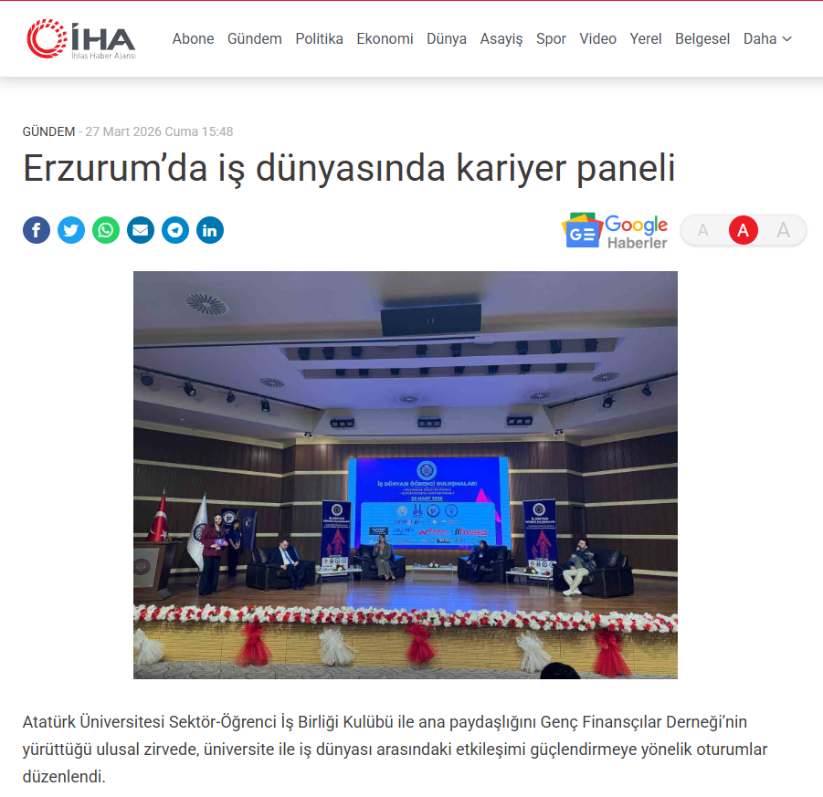 Erzurum’da iş dünyasında kariyer paneli